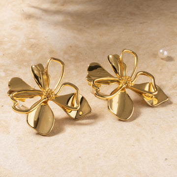 Golden Bloom Stud Earrings