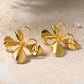 Golden Bloom Stud Earrings
