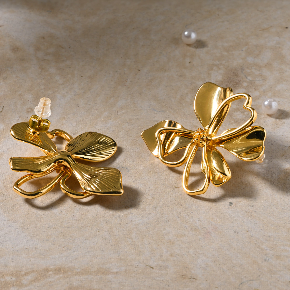 Golden Bloom Stud Earrings