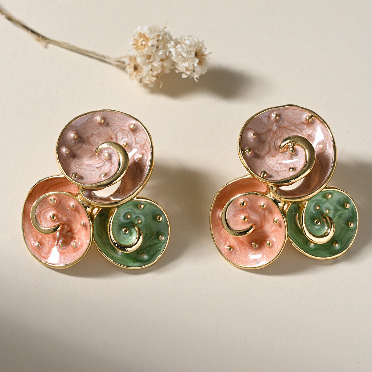 Swirl Multicolor Studs