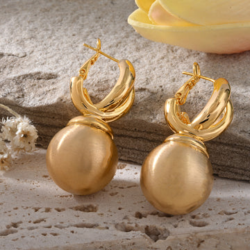 Gold Pop Drop Earrings