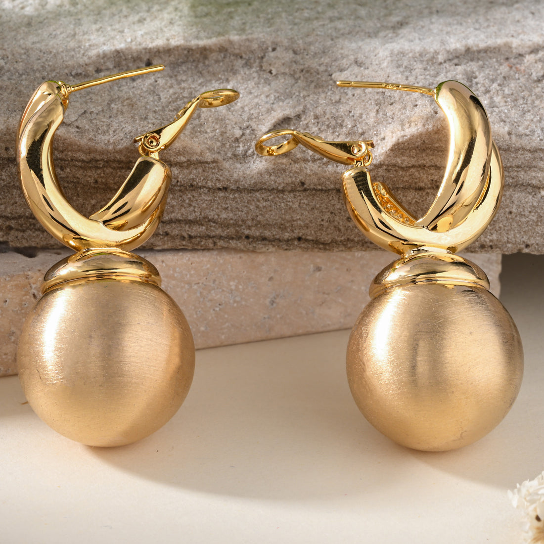 Gold Pop Drop Earrings