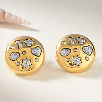 Nova - Gold & Silver Stud Earrings