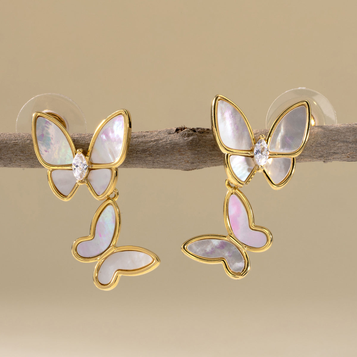 Starlit Butterflies - Drop Earrings