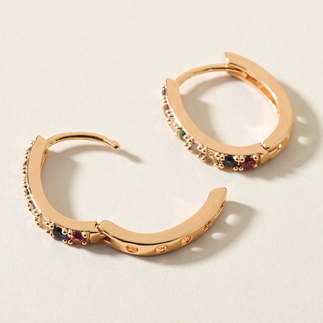 Small Multicolored Hoop Earrings