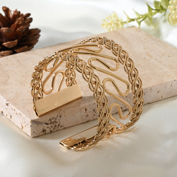 Golden Spiral Cuff Bracelet