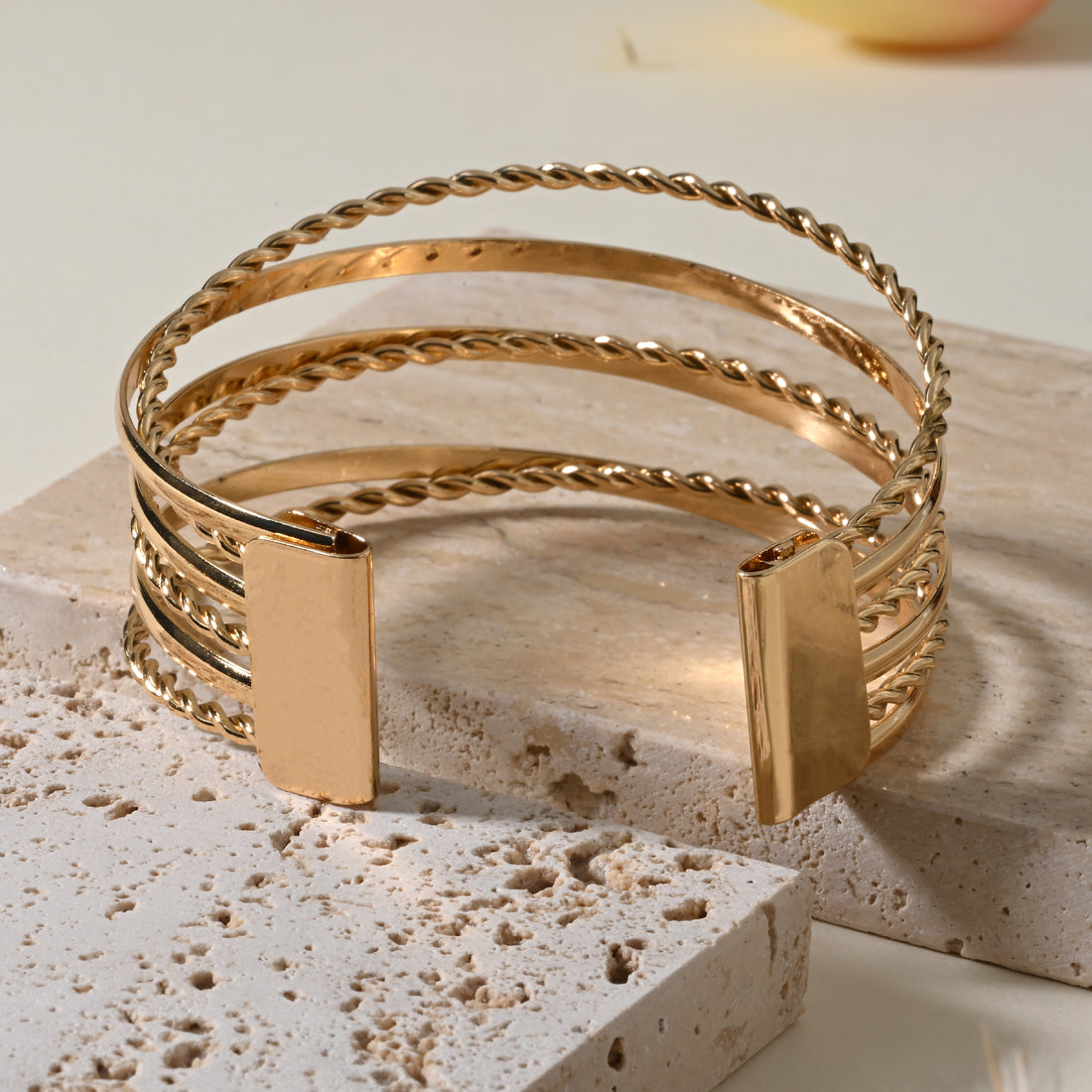 Layered Gold Cuff Bracelet