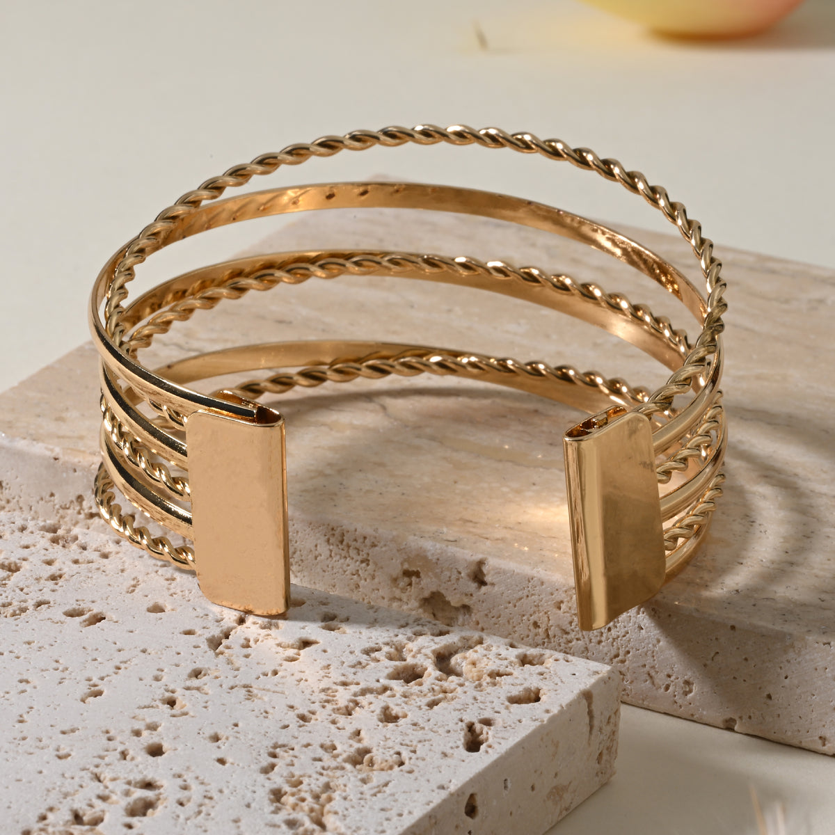 Layered Gold Cuff Bracelet