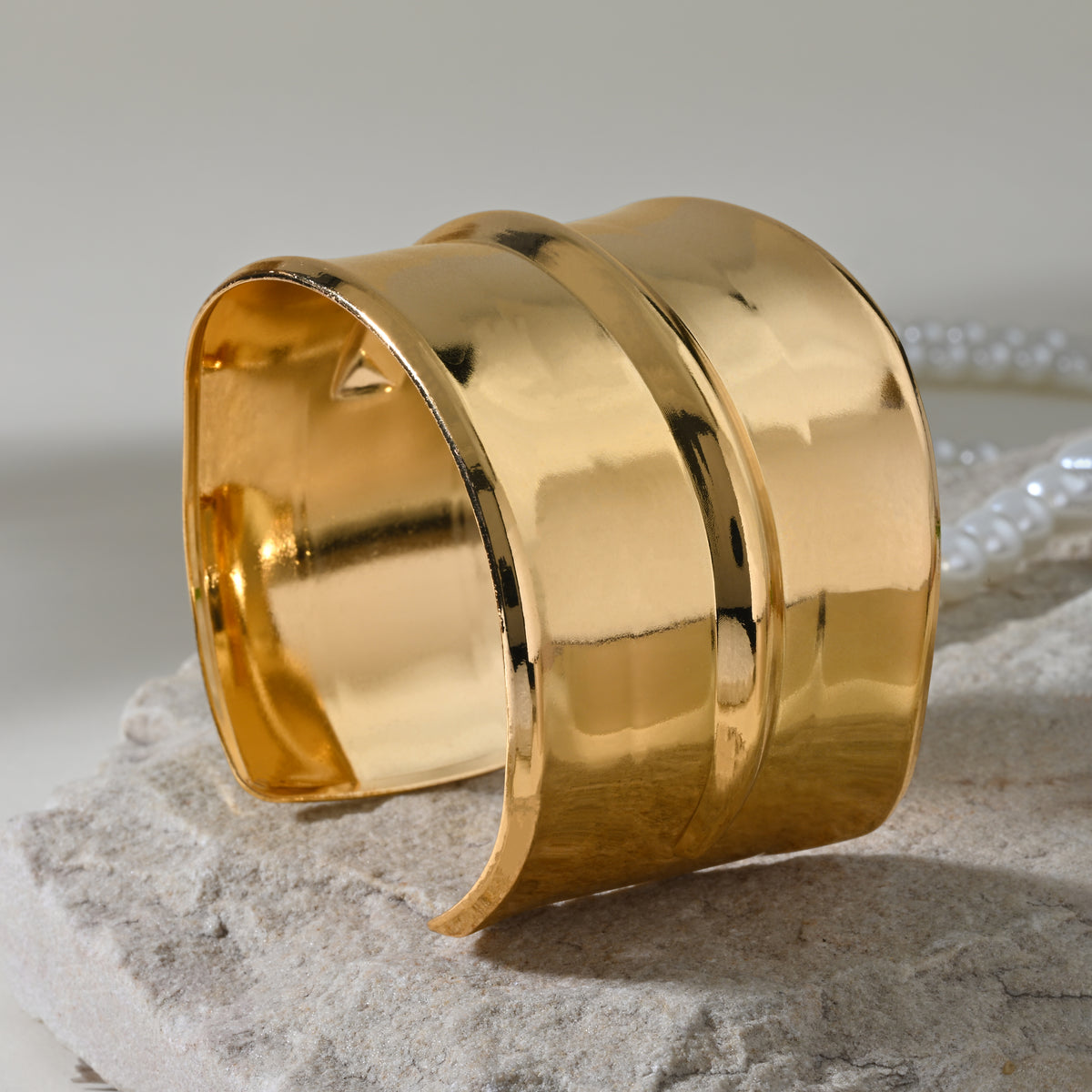 Golden Gloss Cuff Bracelet