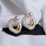 Load image into Gallery viewer, Double Sided Silver Earrings