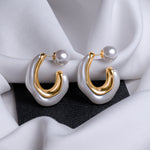 Load image into Gallery viewer, Double Sided Silver Earrings