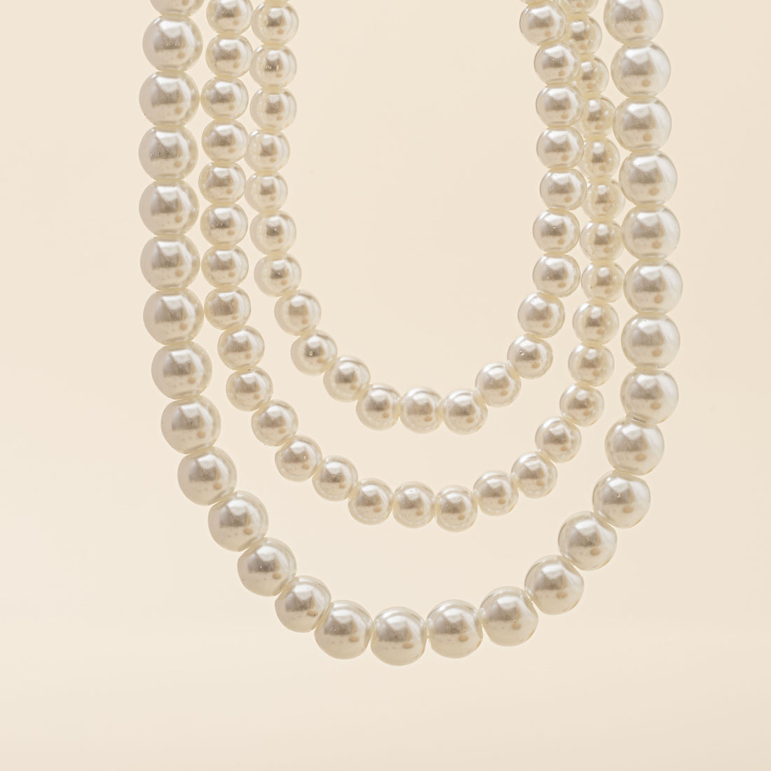 Pearly White - Layered Bead Necklace