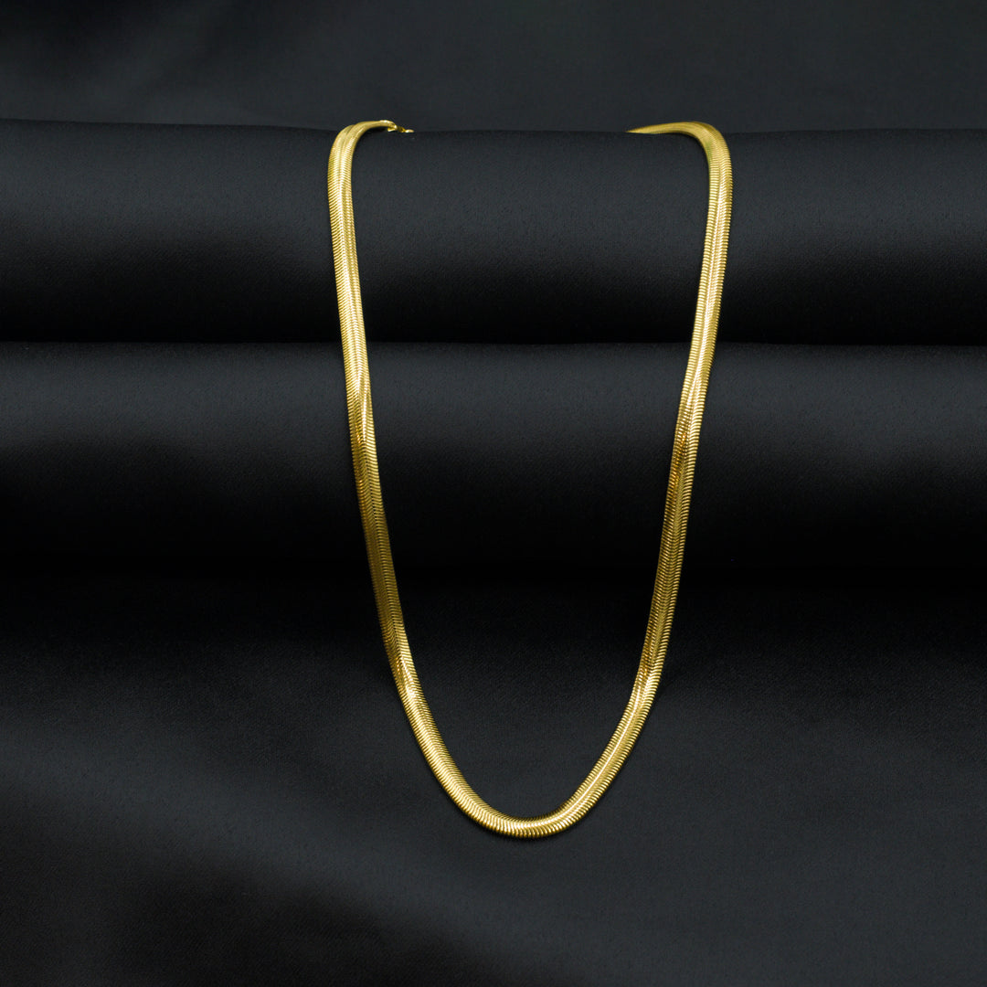 Glossy Gold Snake Chain Necklace