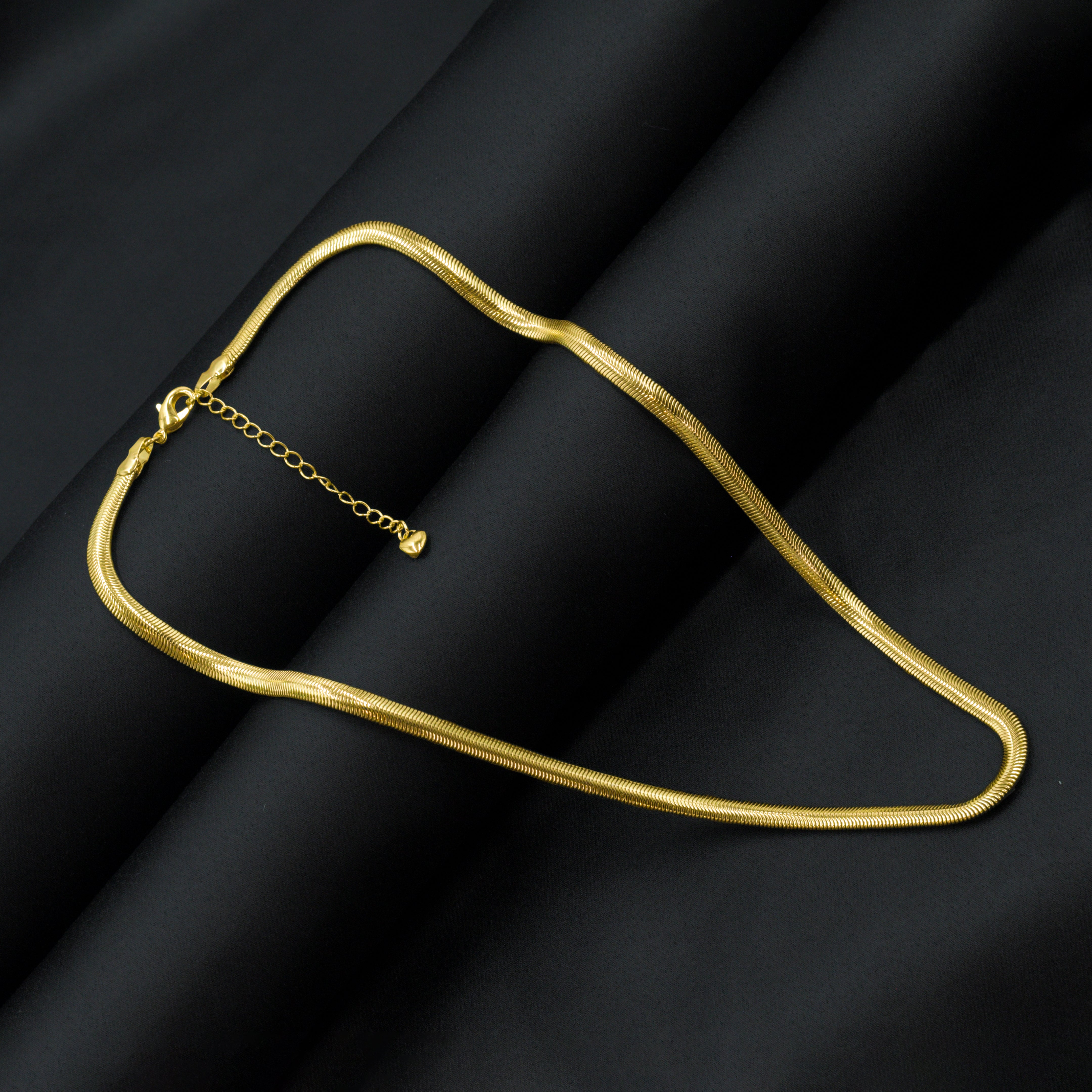Glossy Gold Snake Chain Necklace