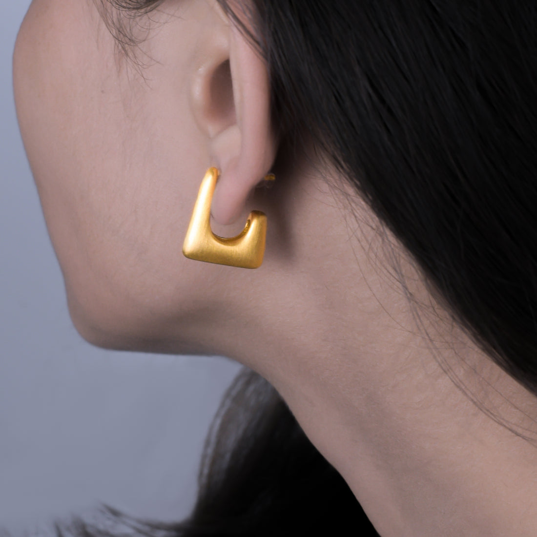 Hoops With Gold Matte