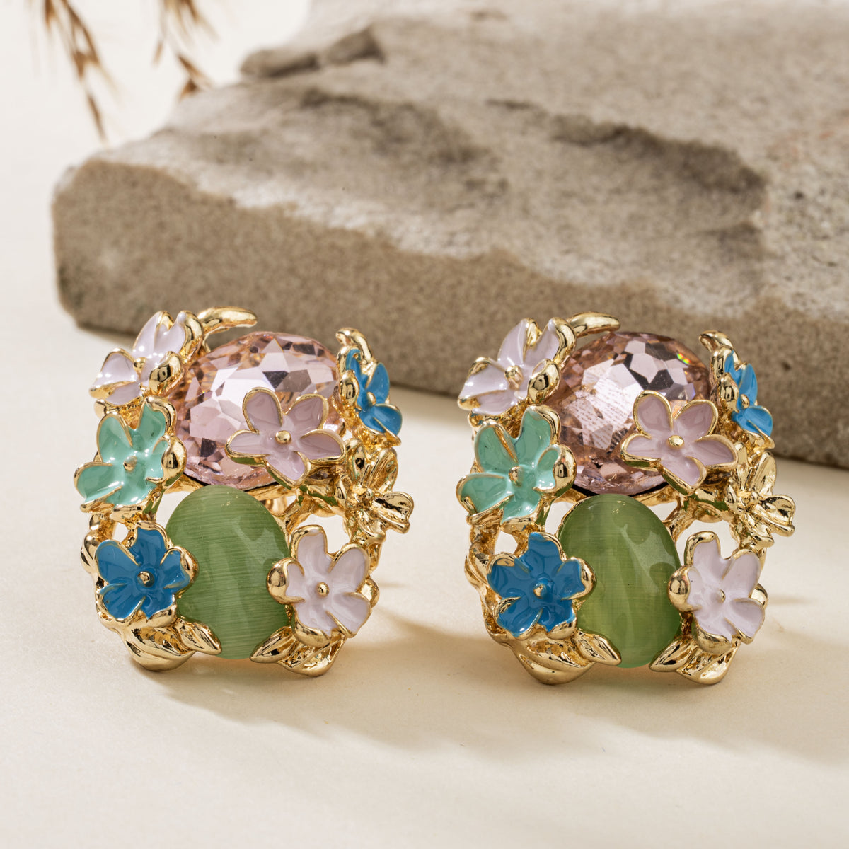 Pink Pastel Bloom Studs