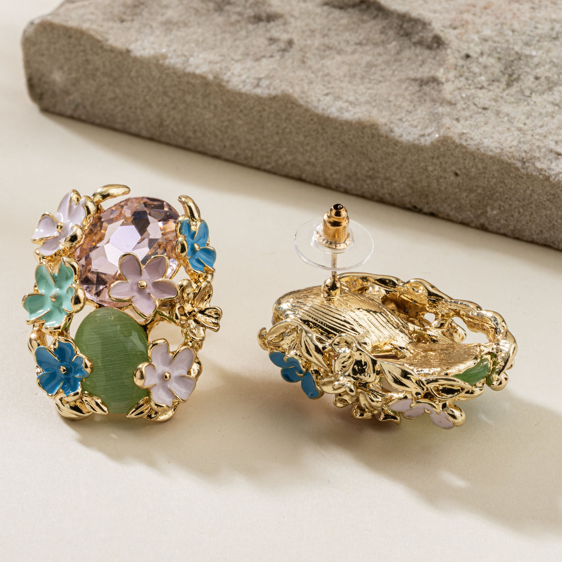 Pink Pastel Bloom Studs