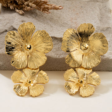 Golden Orchids Earrings