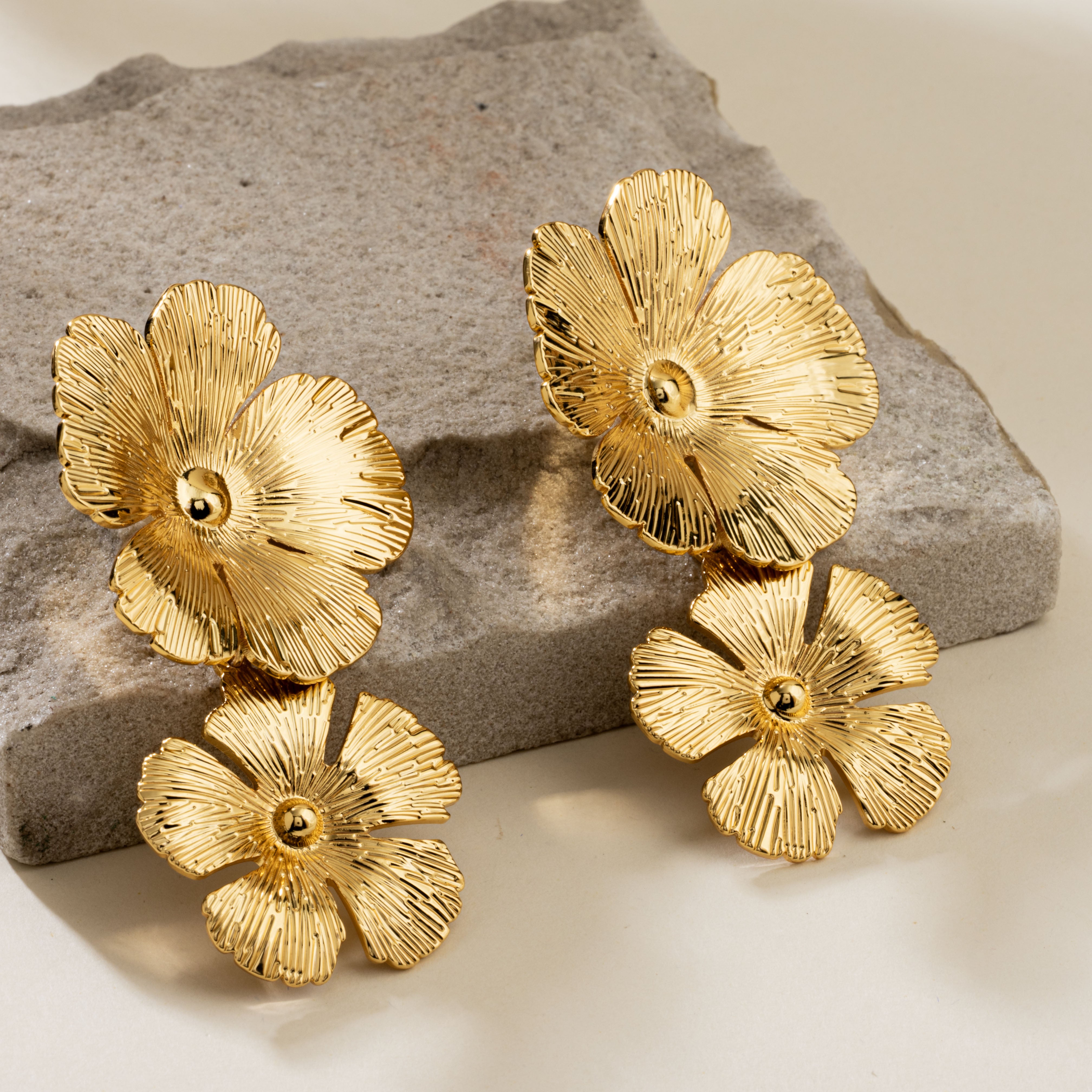Golden Orchids Earrings