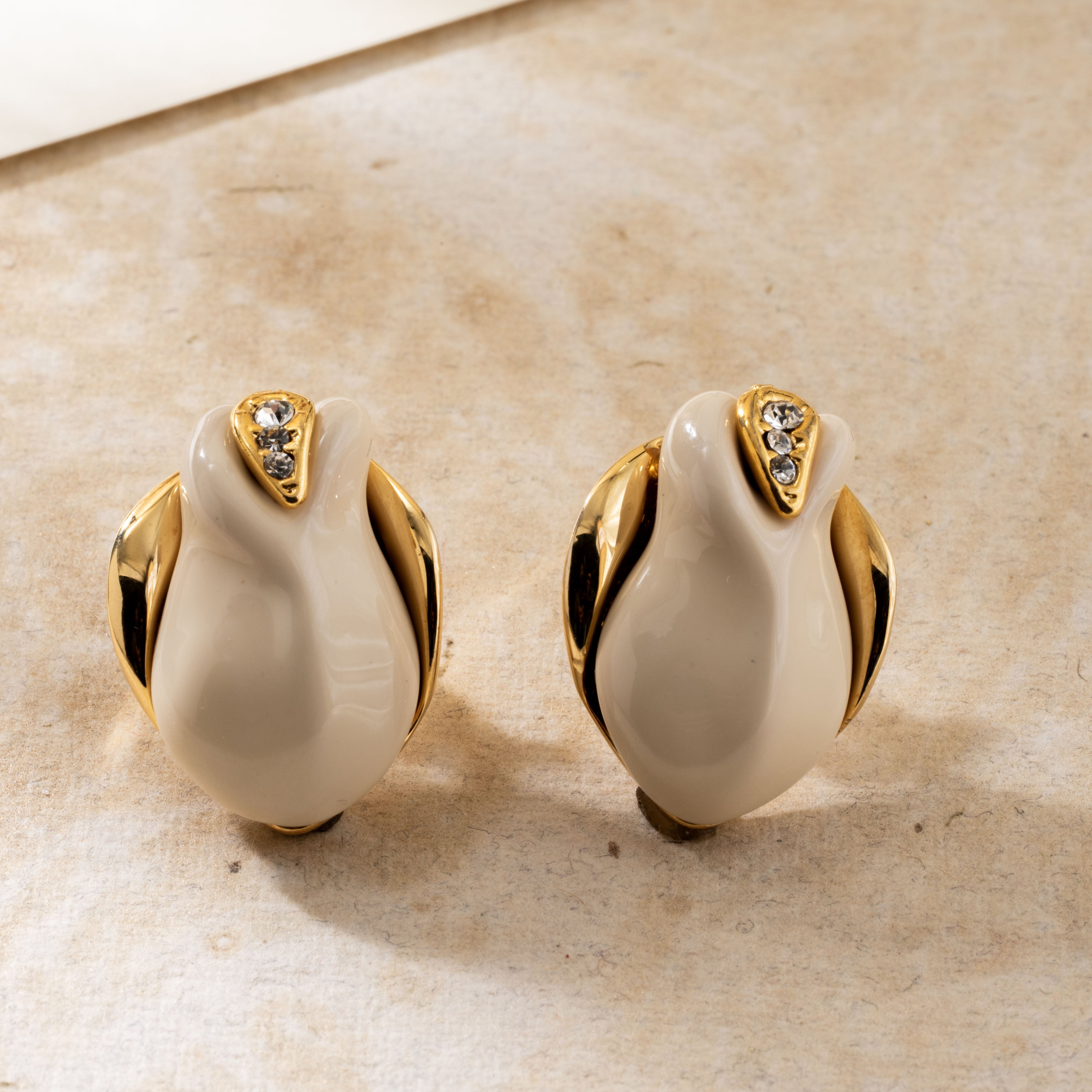 Ivory Bloom stud earrings
