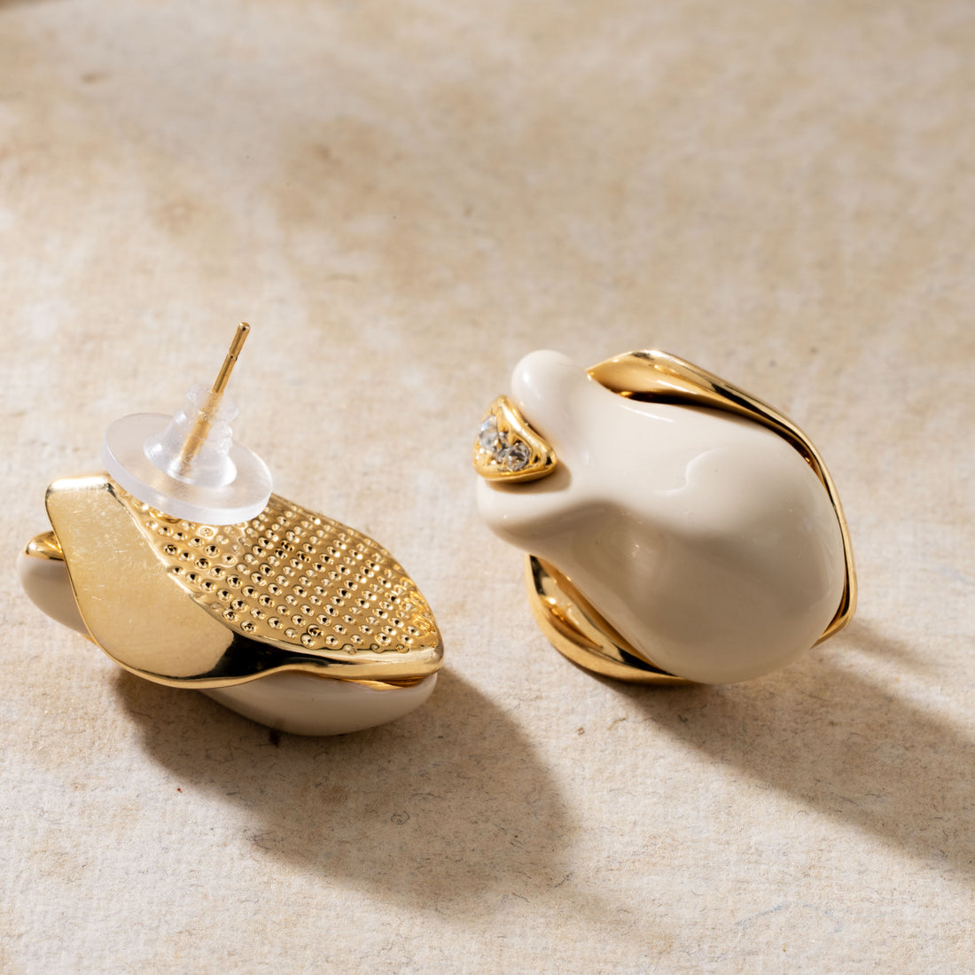 Ivory Bloom stud earrings