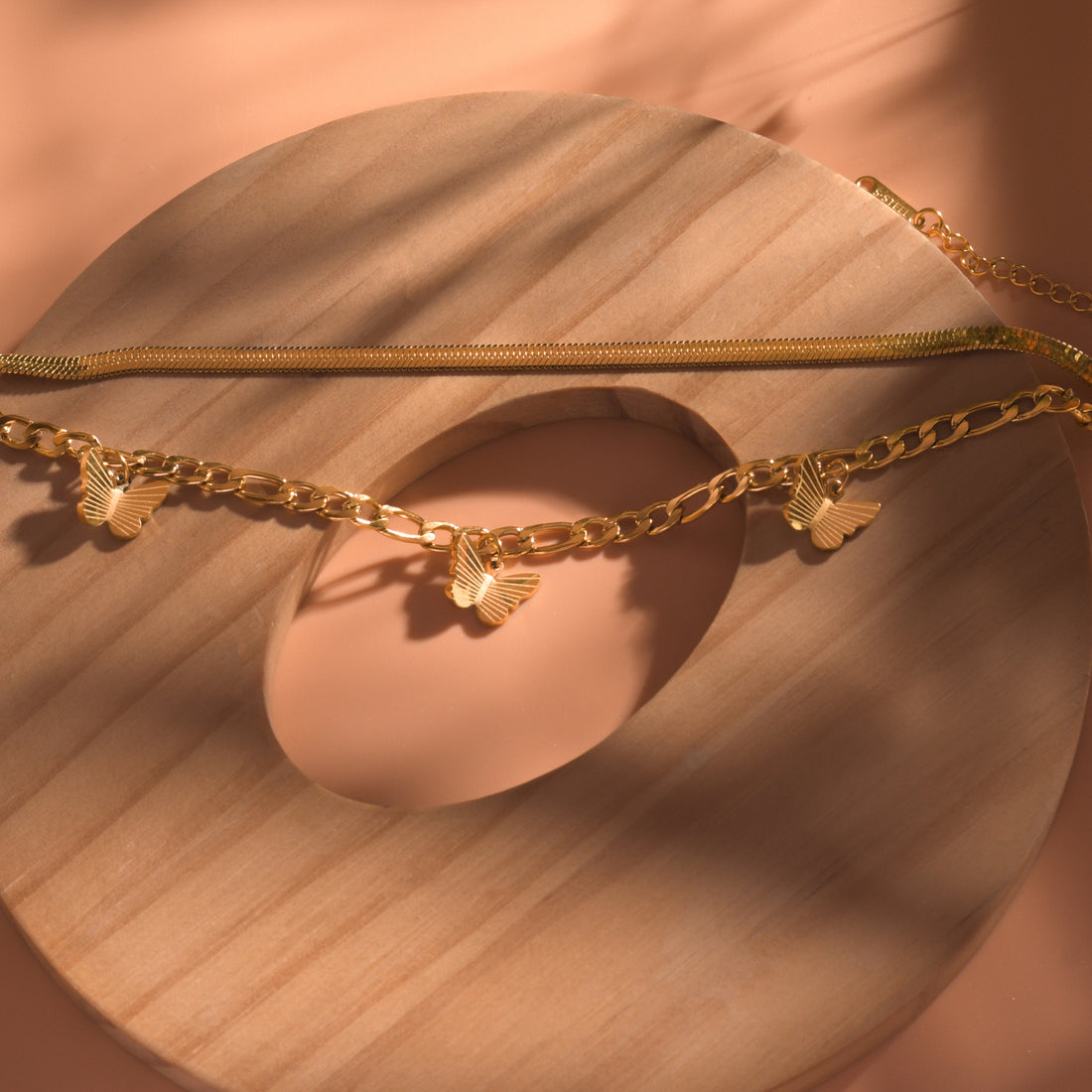 Snake Chain With Butterfly Bracelets