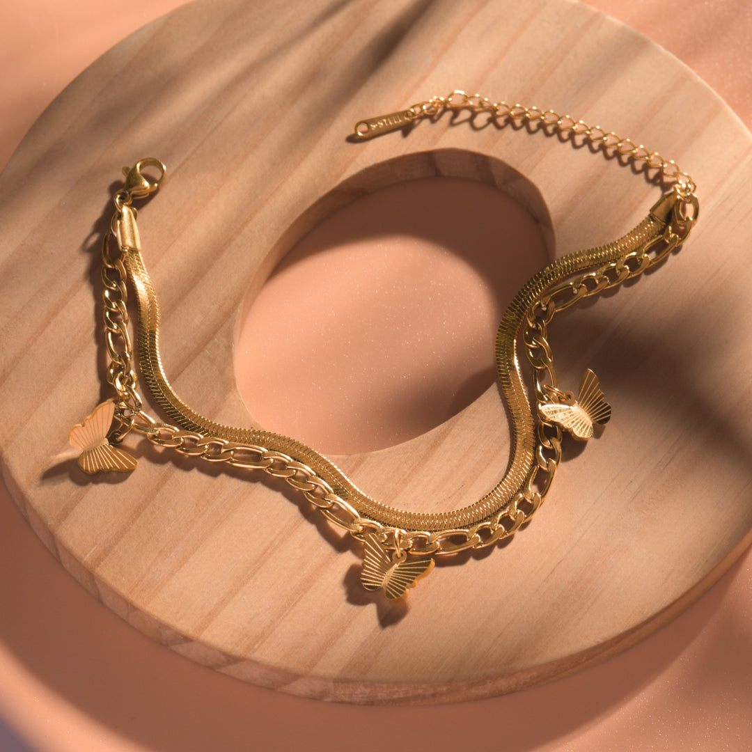 Snake Chain With Butterfly Bracelets