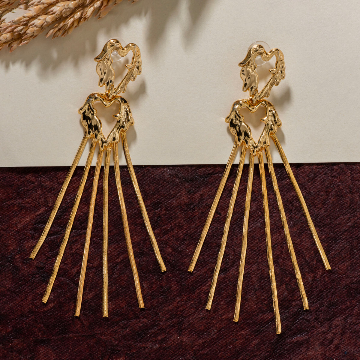 Heart Shape Drop Earrings
