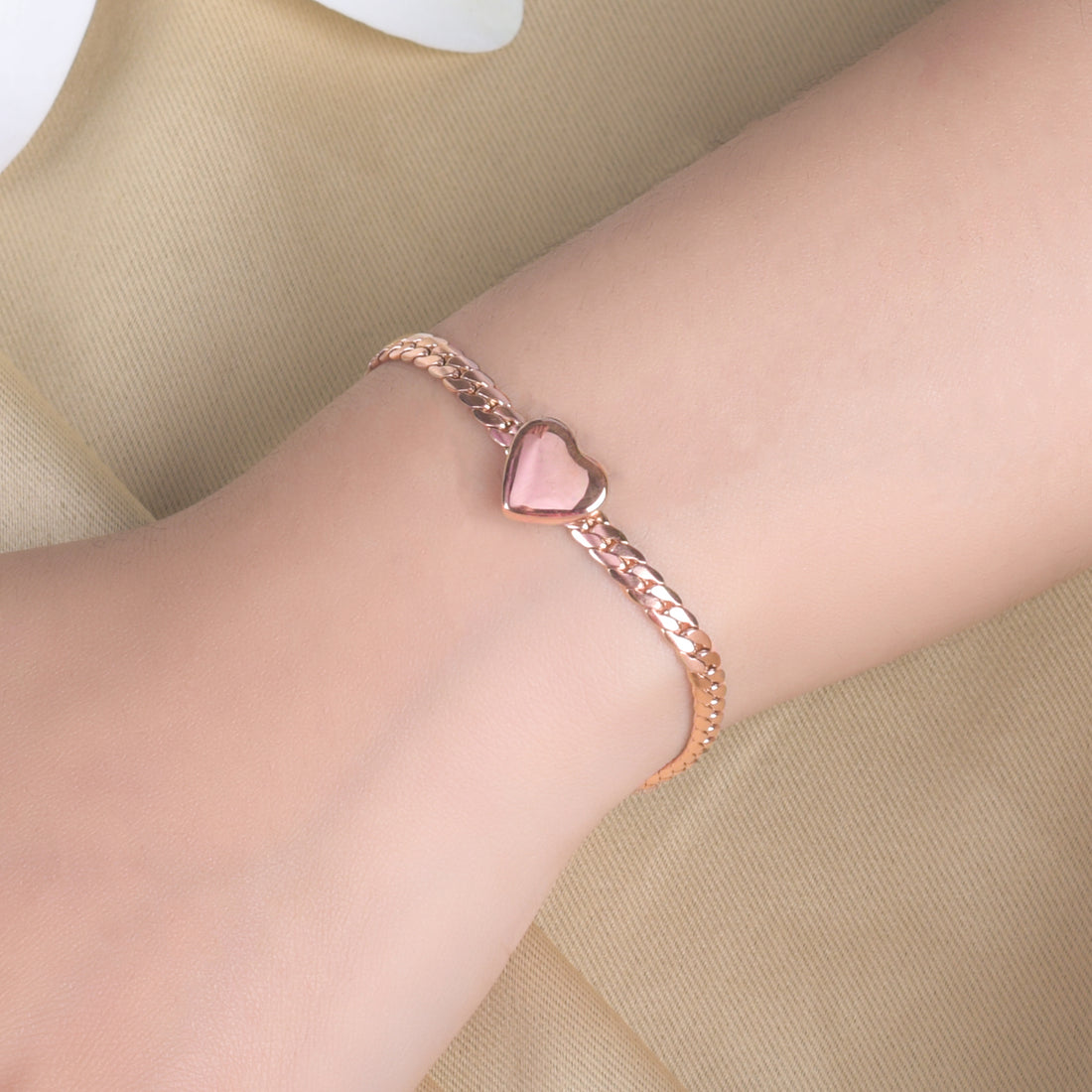 Rose Gold Personalised Popcorn Bracelet