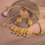 Load image into Gallery viewer, Gold Plated Devi Laxmi Necklace Set
