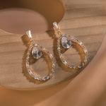 Load image into Gallery viewer, YouBella Gold-Plated Stone-Stud Earring