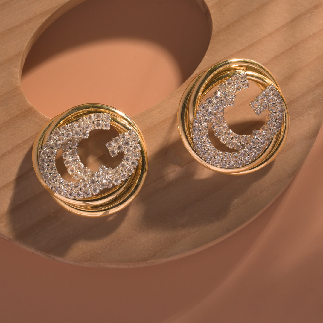 CG AD Diamond Gold Earrings