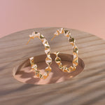 Load image into Gallery viewer, Rose Gold Twisted Hoops Earrings