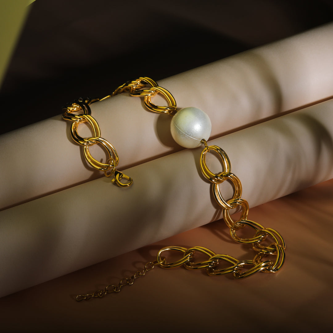 Baroque Pearl Chain Pendant