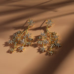 Load image into Gallery viewer, Leafy Earring With A.D Stones