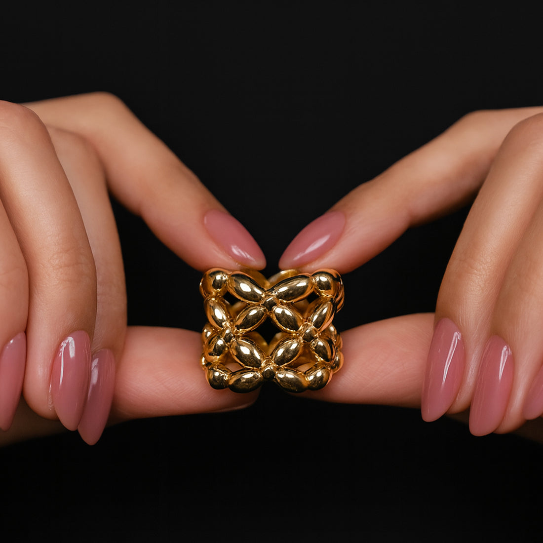 Blooming Links - Statement Open Ring