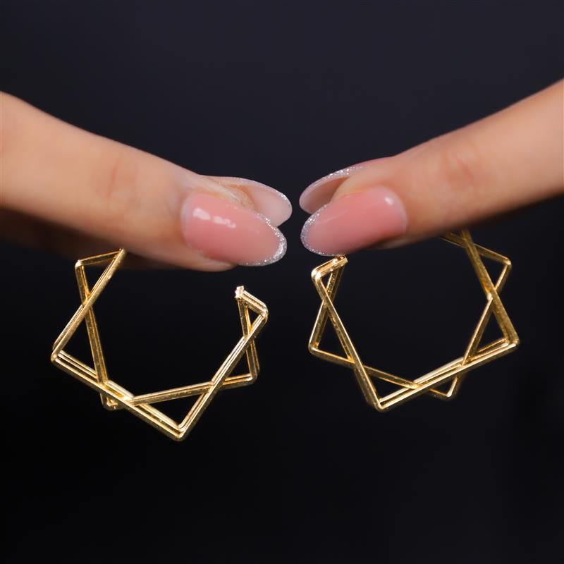 Geometric Round Earrings