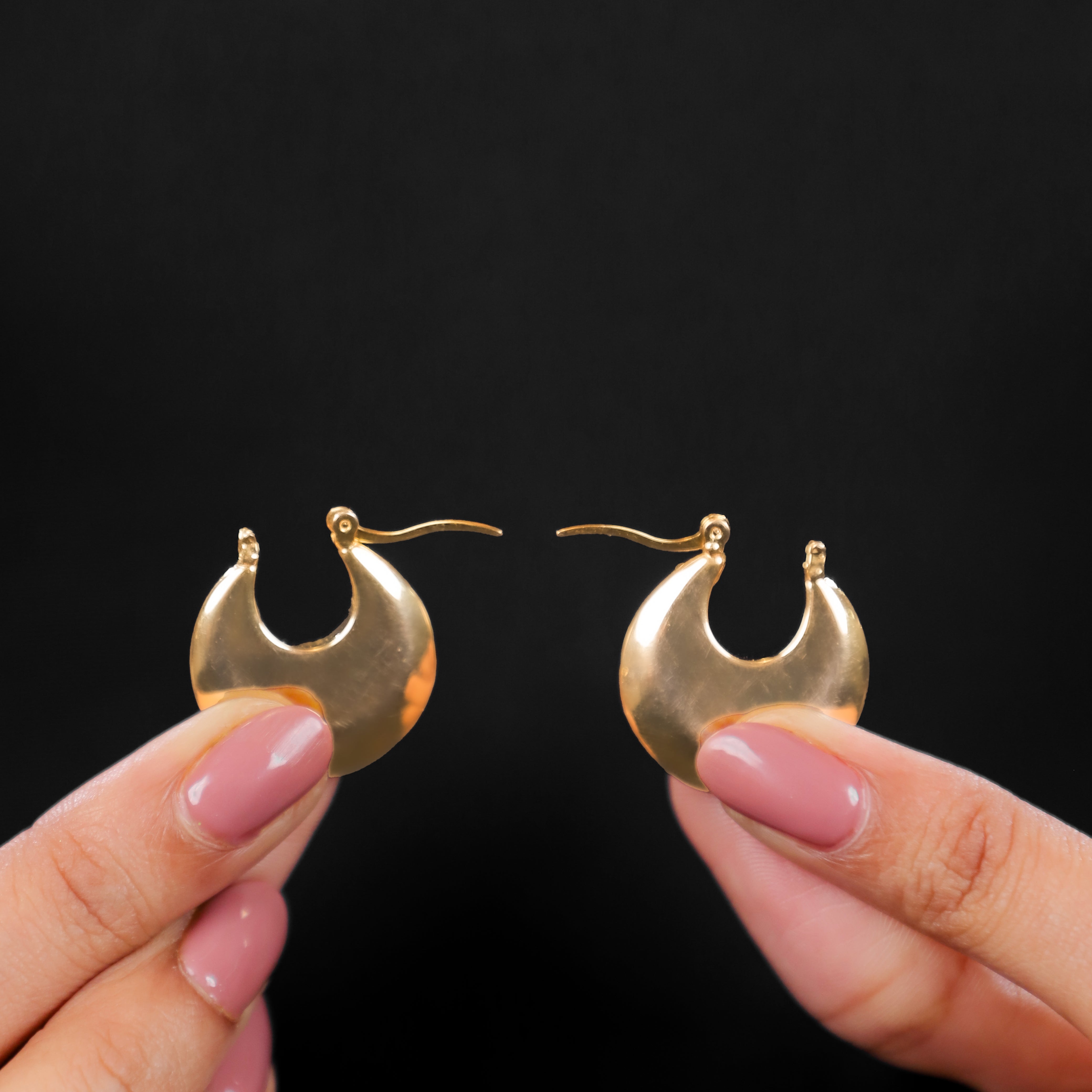Flat Monet Gold Hoop Earrings