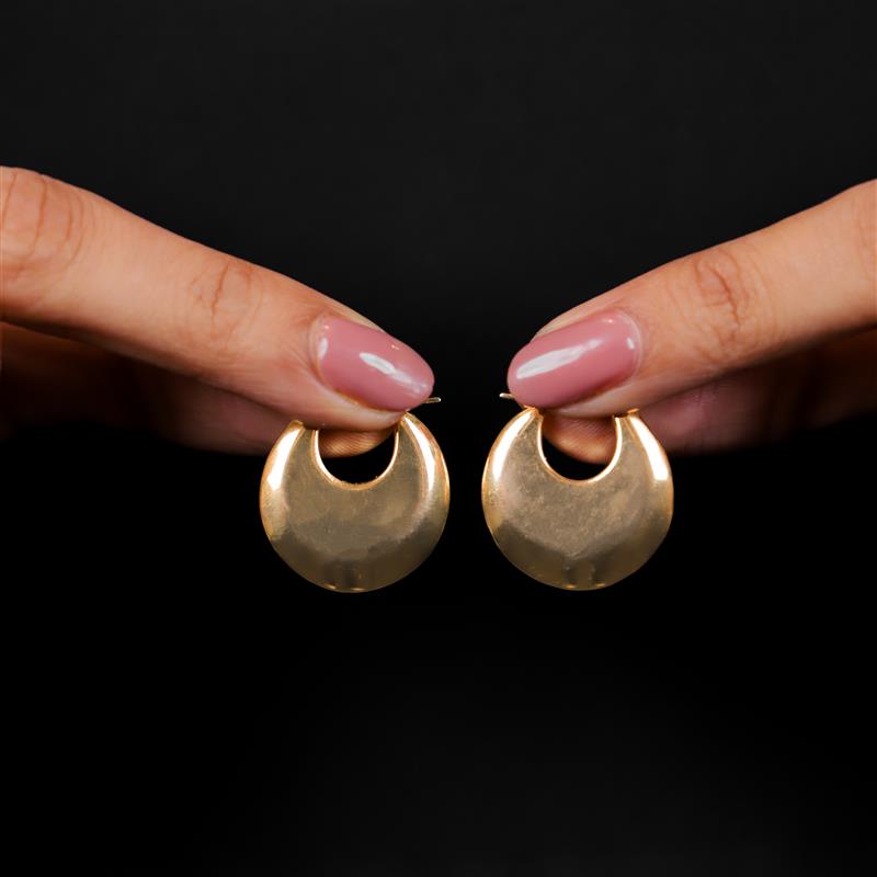 Flat Monet Gold Hoop Earrings