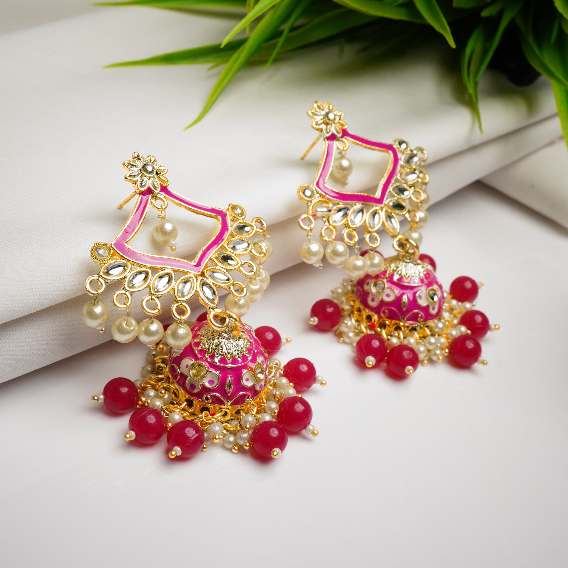 red earrings