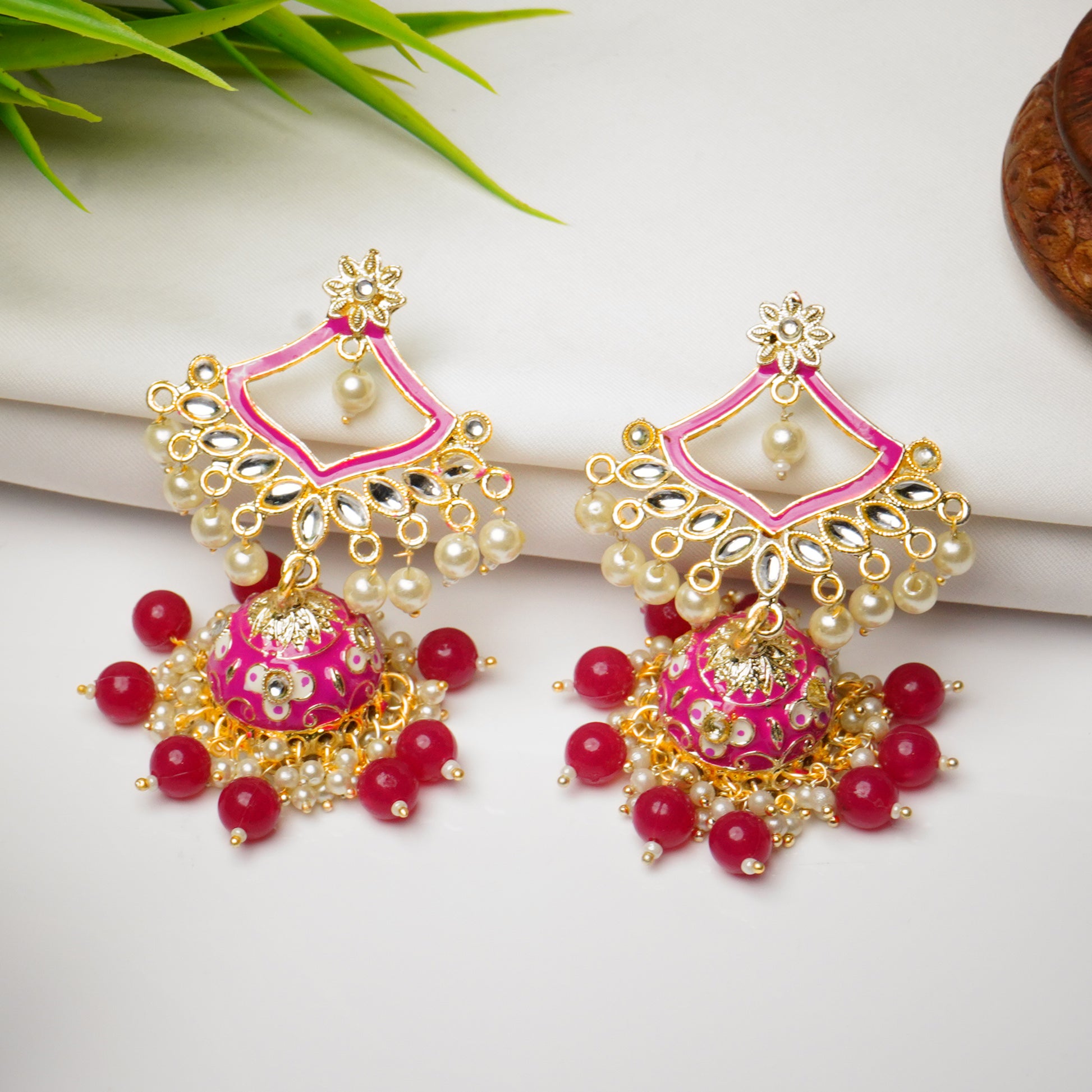 red earrings for women
