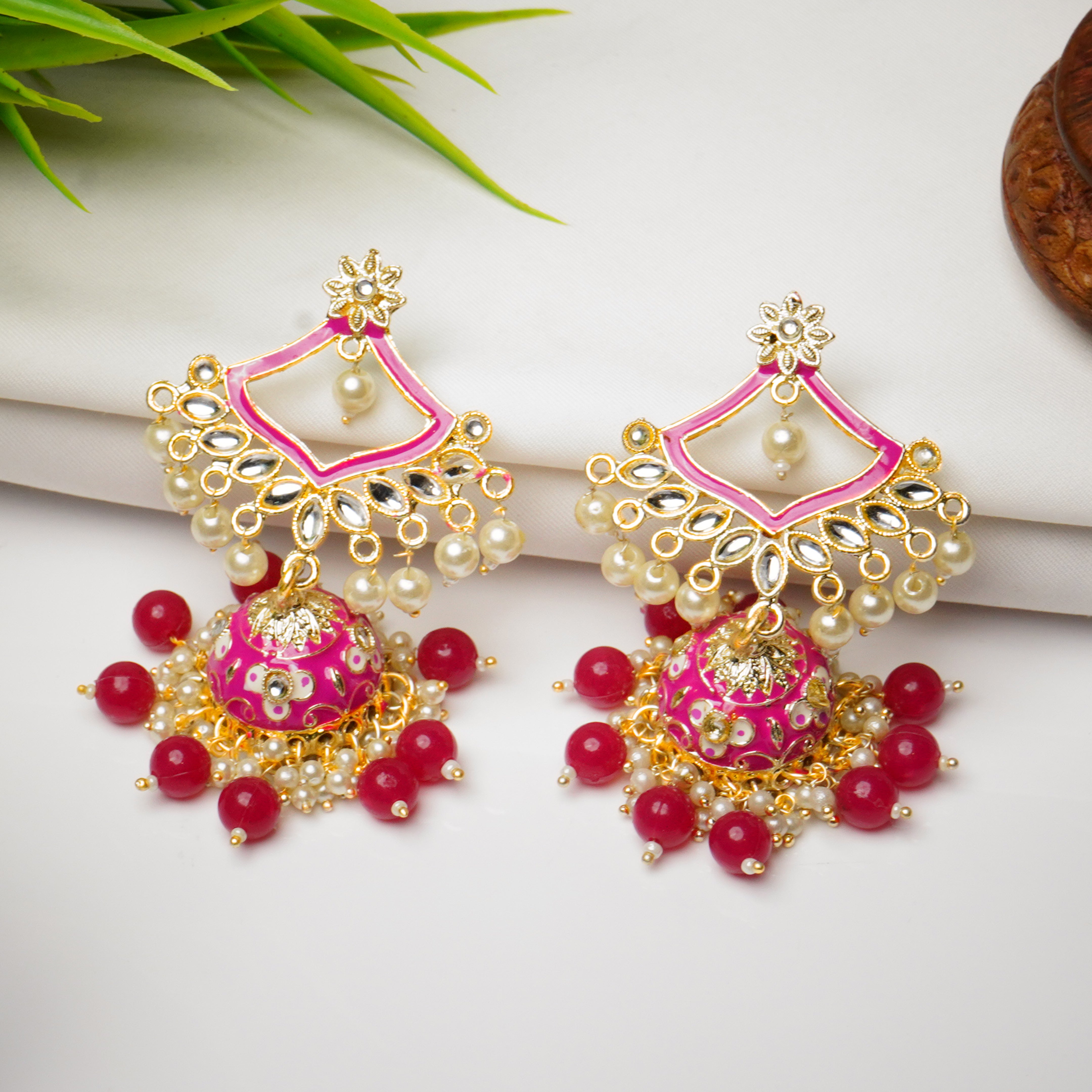 red earrings for women