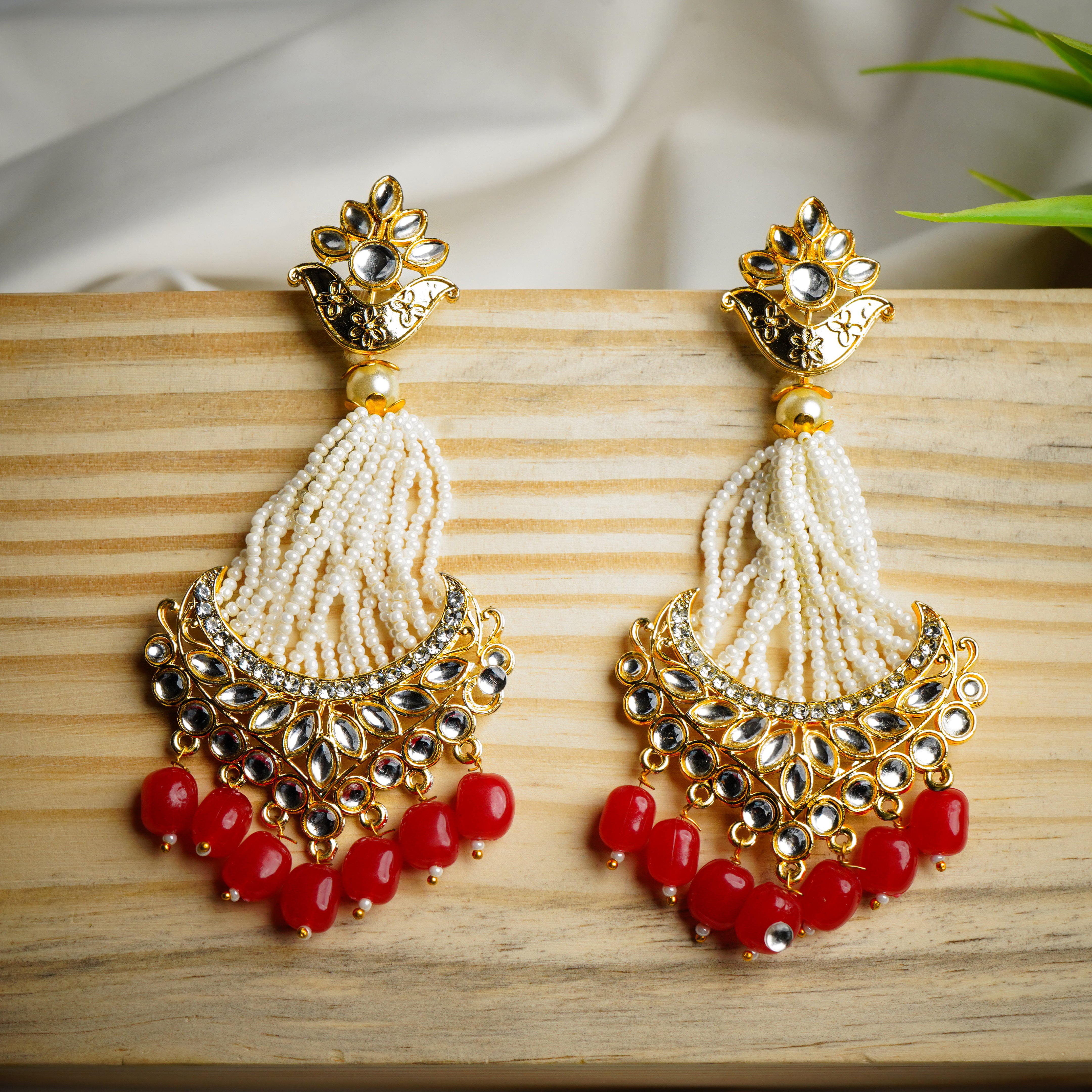 red earrings for women