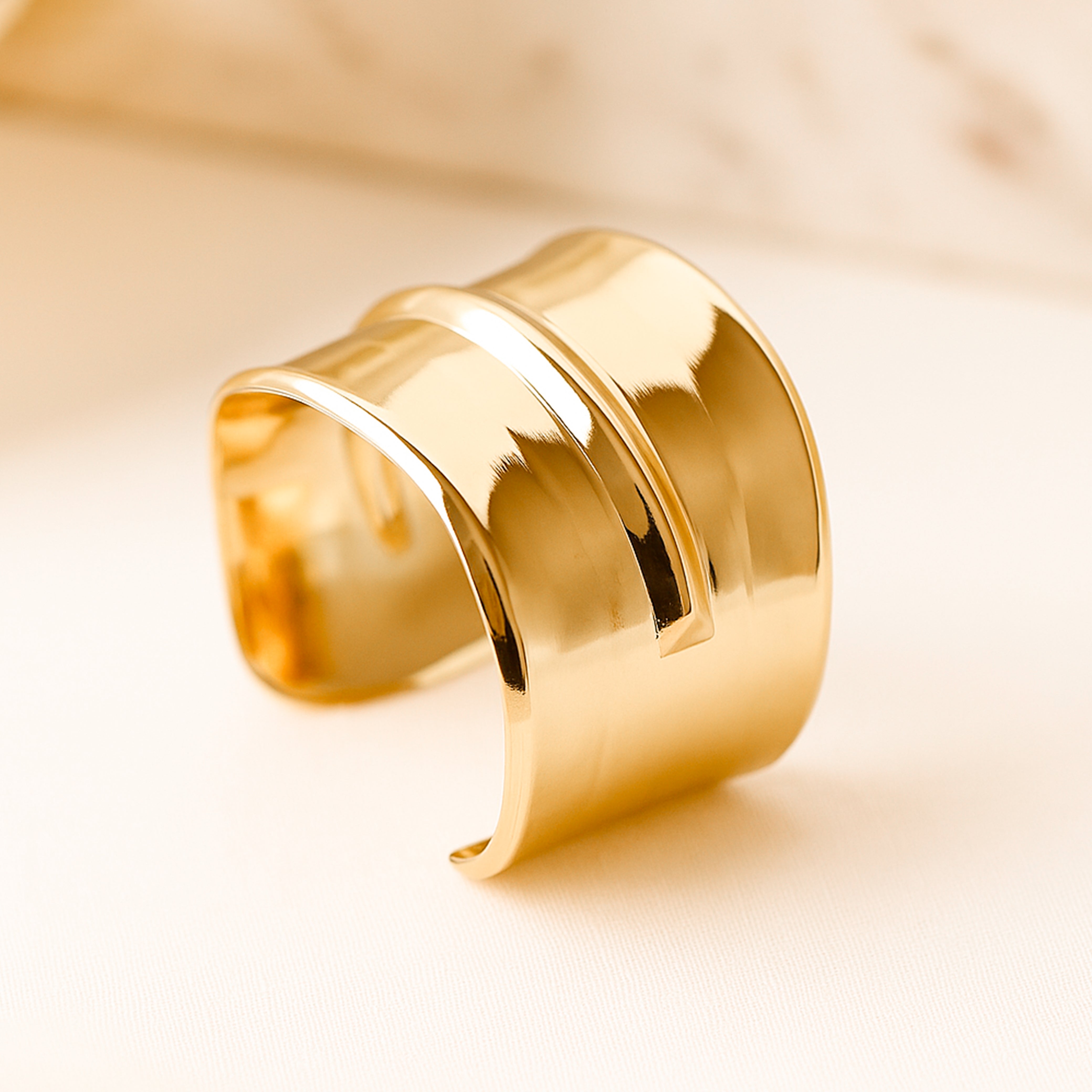 Golden Gloss Cuff Bracelet