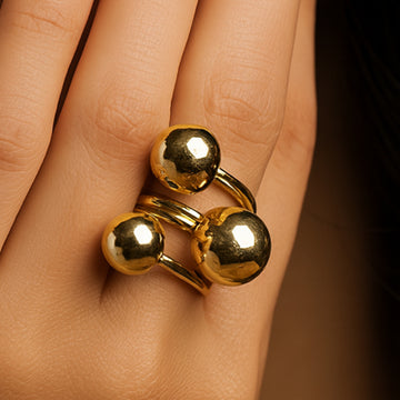 Golden Orbit - Open Spiral Ring