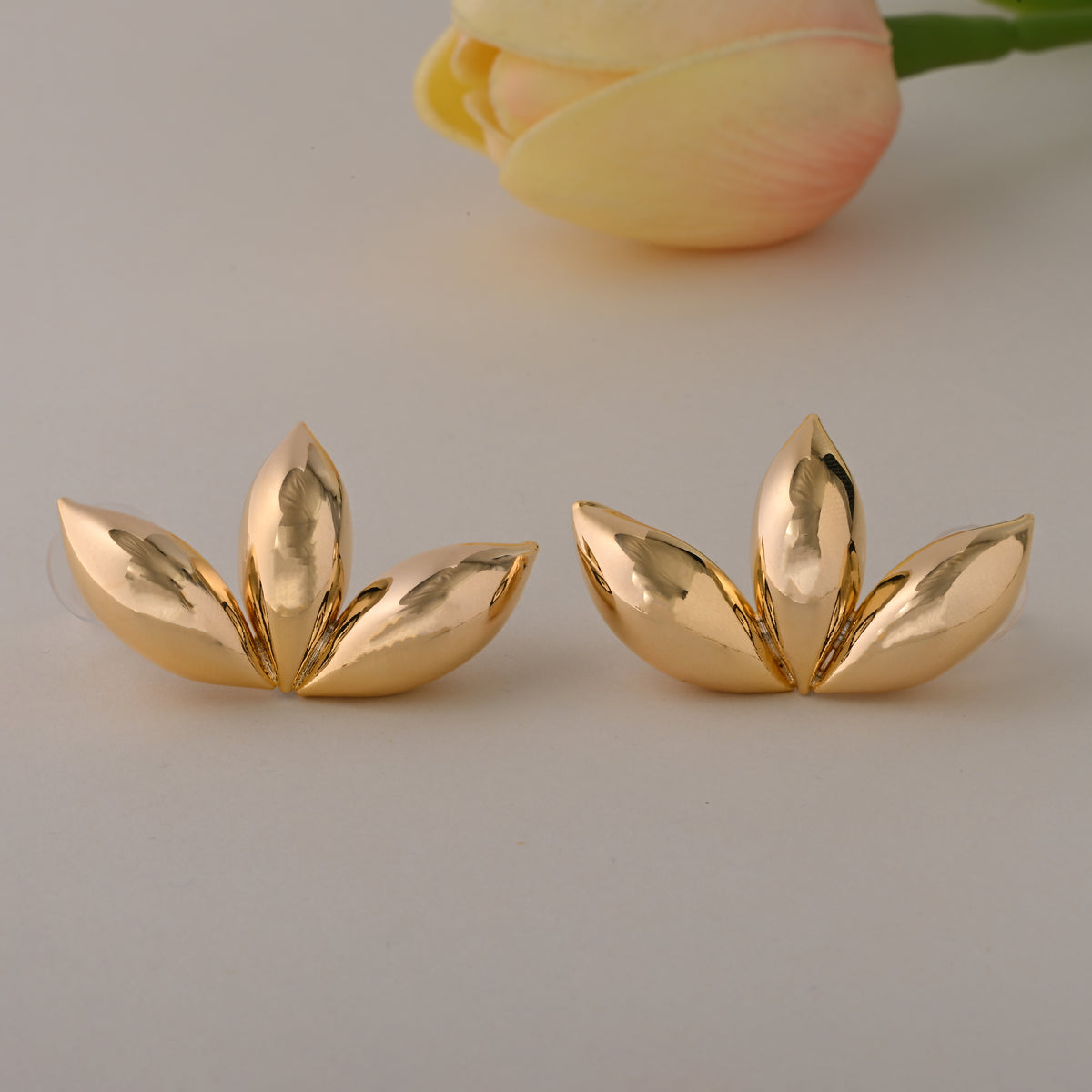 Gleaming Petals - Statement Drop Earrings