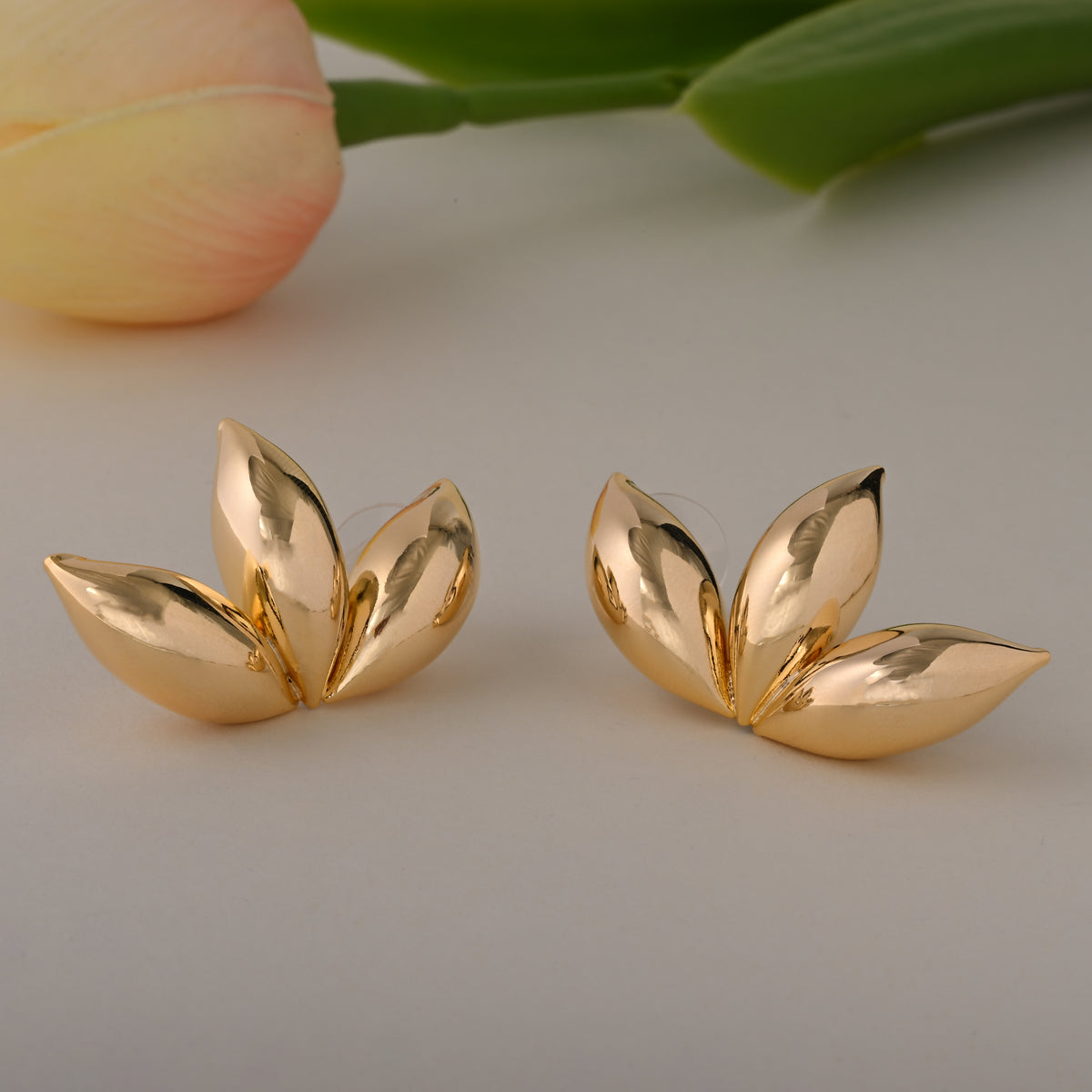 Gleaming Petals - Statement Drop Earrings