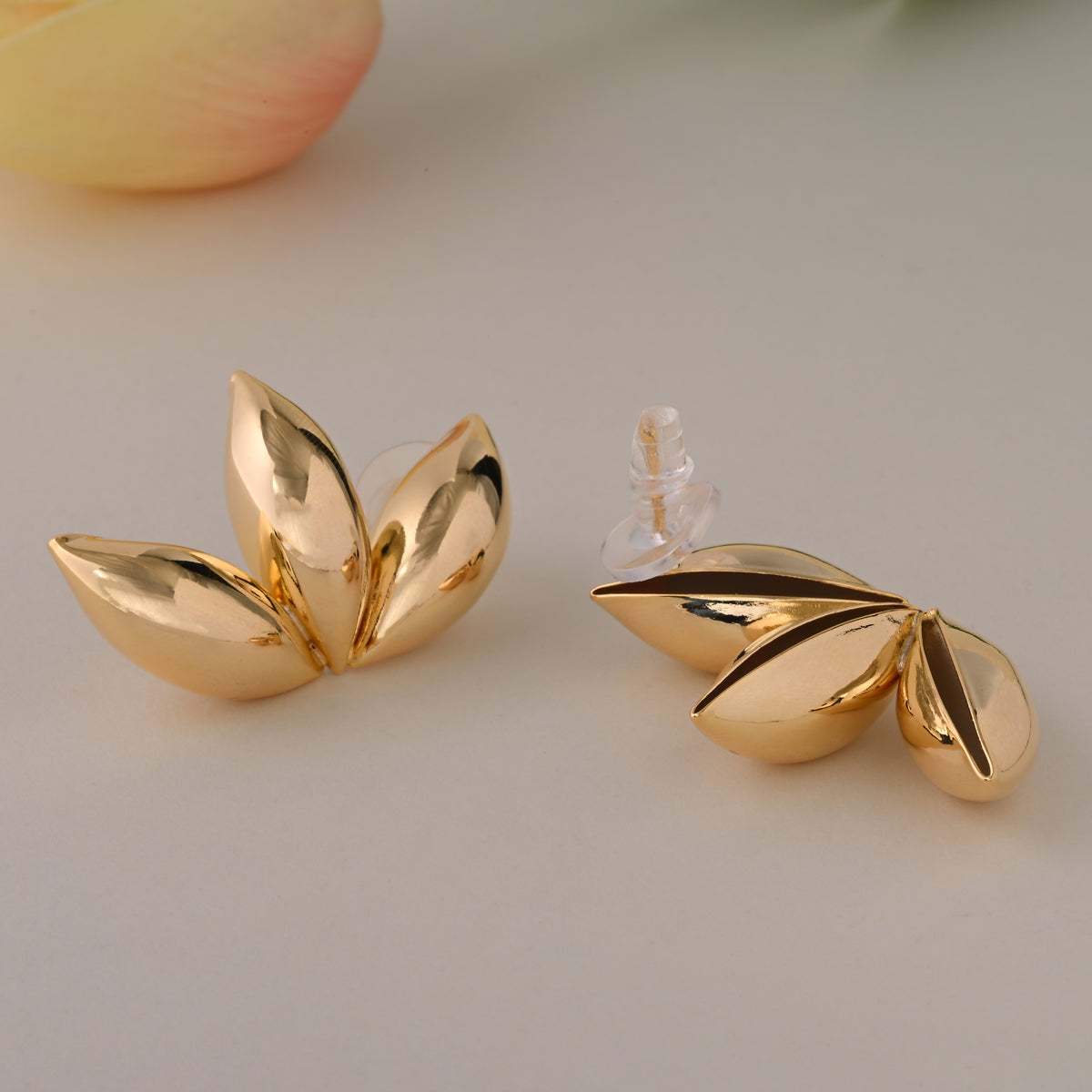 Gleaming Petals - Statement Drop Earrings