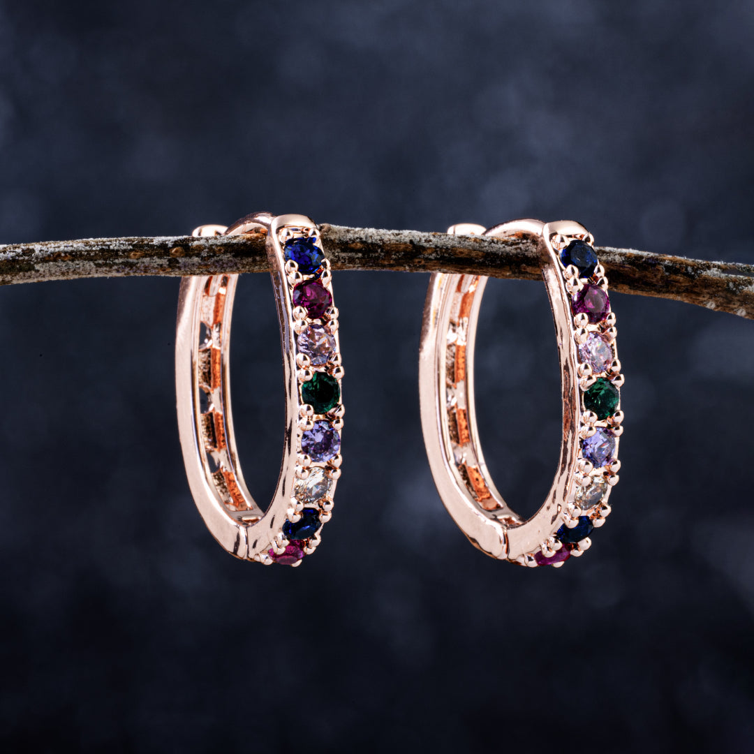 Small Multicolored Hoop Earrings