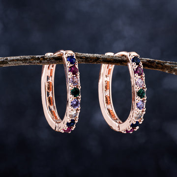 Small Multicolored Hoop Earrings